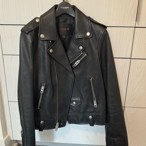 Coach Cow Leather Biker Jacket